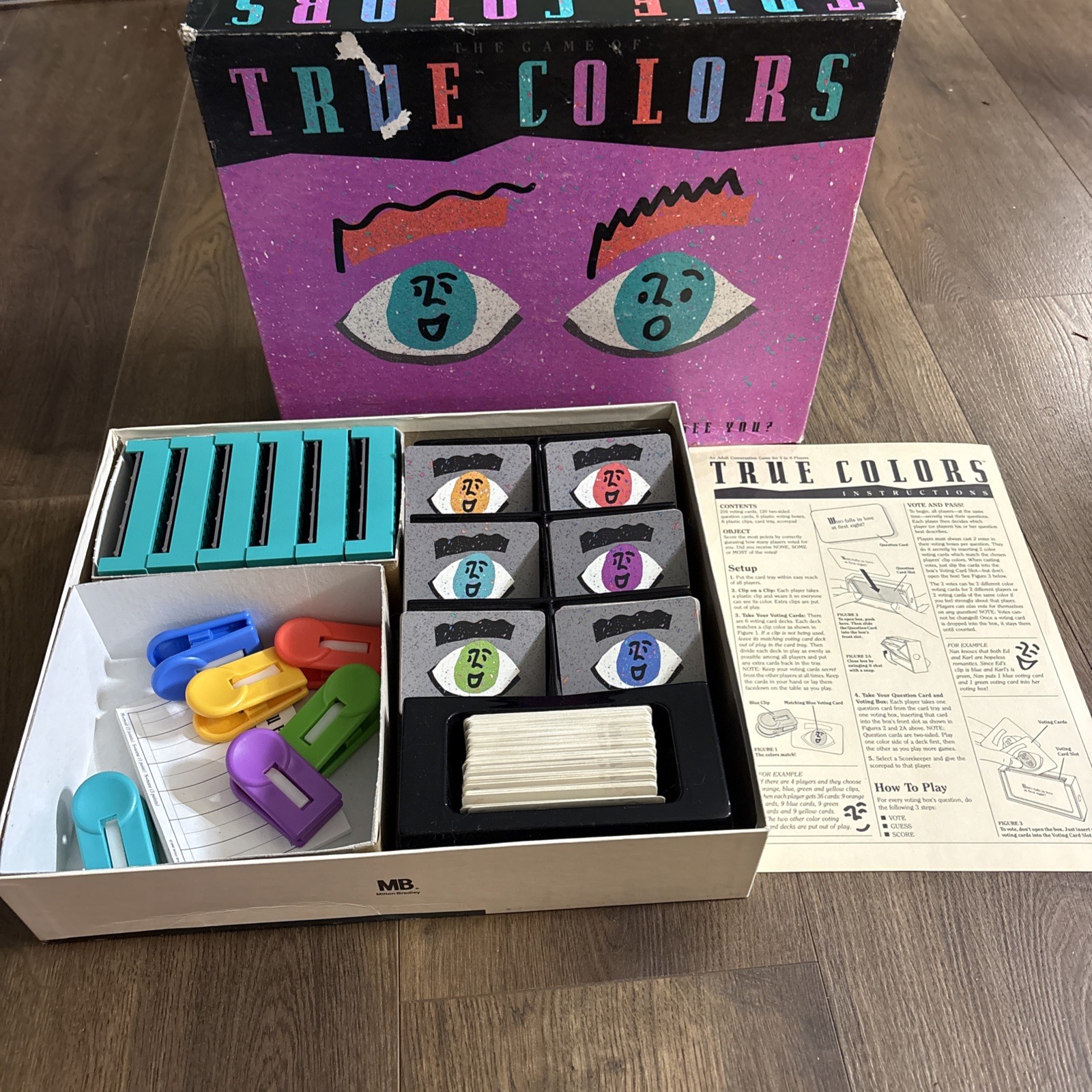 True Colors Board Game Vintage 1990 Milton Bradley Nearly Unplayed 101 Questions
