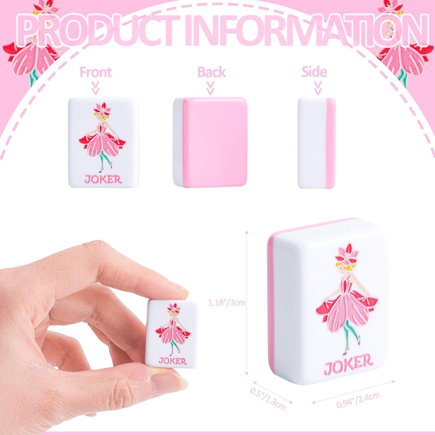 Mahjongolé 2026 American Mahjong Tile Set 160 Pink Tiles Floral Bag Open Box