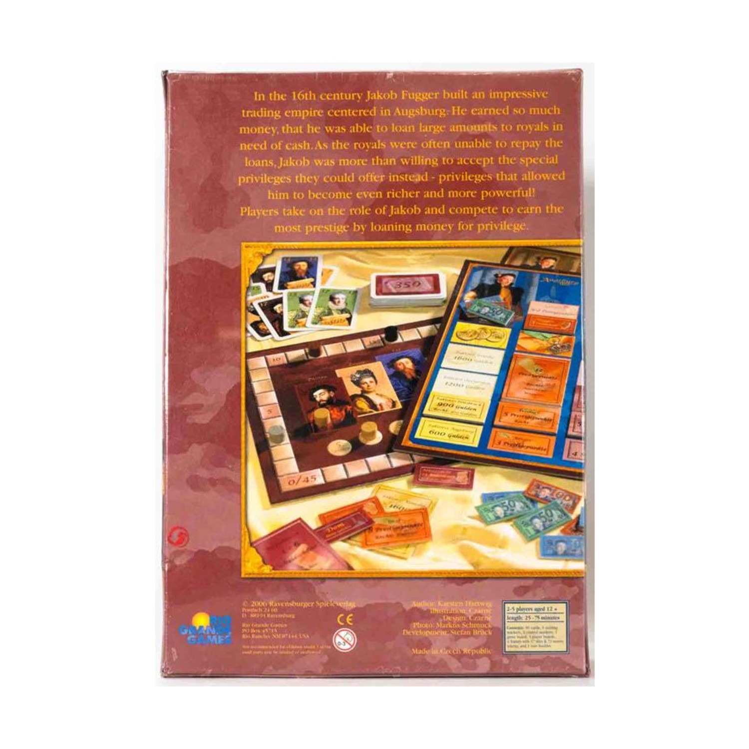 Rio Grande Boardgame Augsburg 1520 Box VG+/NM