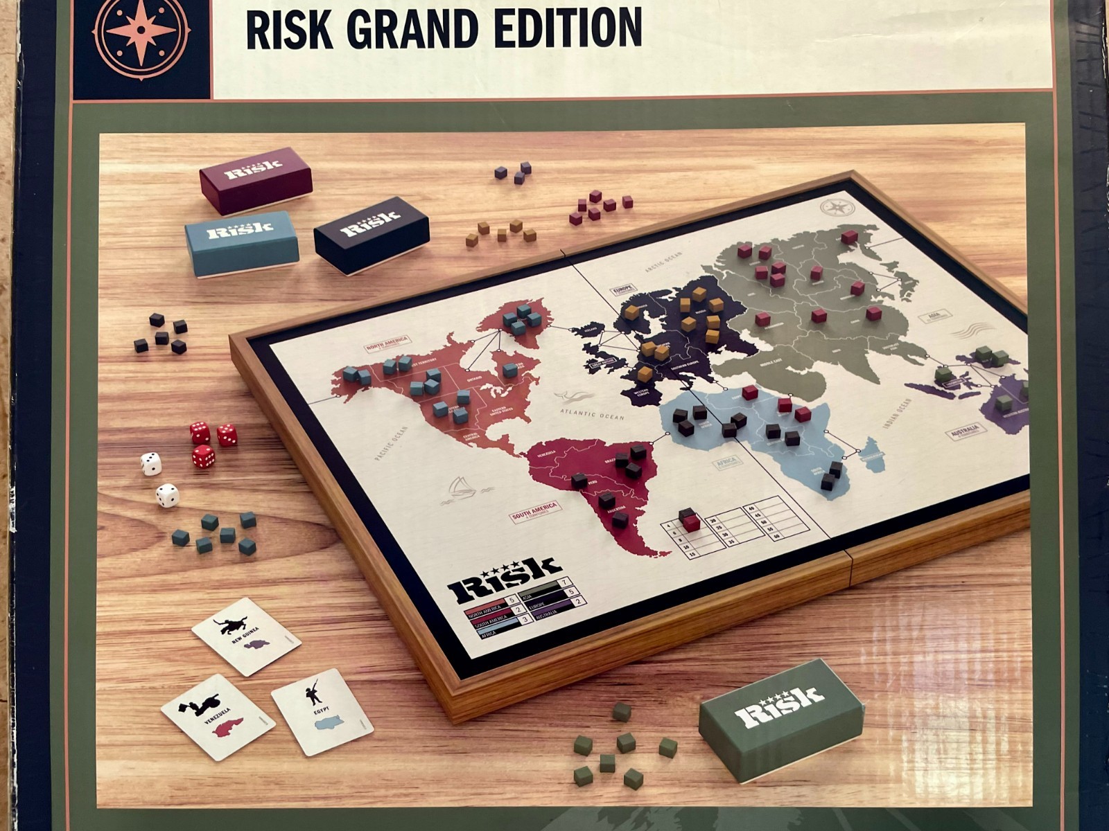 RARE 2024 WS Game Company RISK Grand Folding Edition Deluxe Wood Board Game