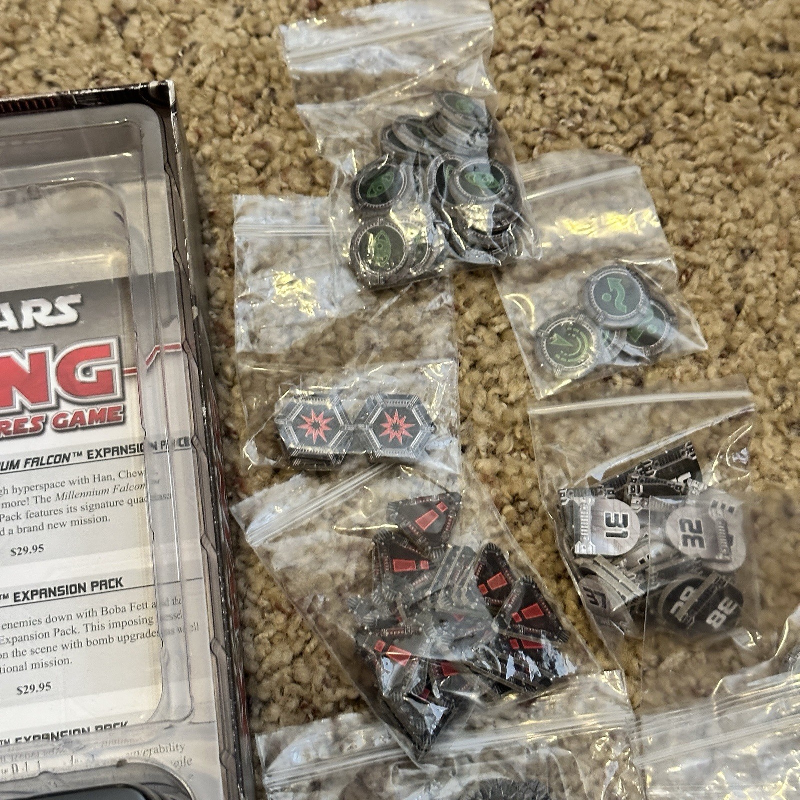 Star Wars X-Wing Miniatures Games Fantasy Flight Games SWX01 Parts Preowned