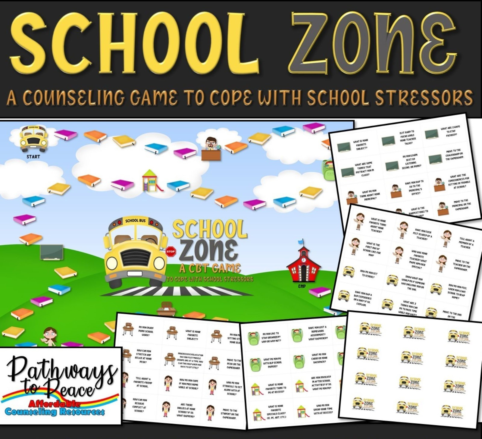 School Zone: A Counseling Game to Cope with School Stressors