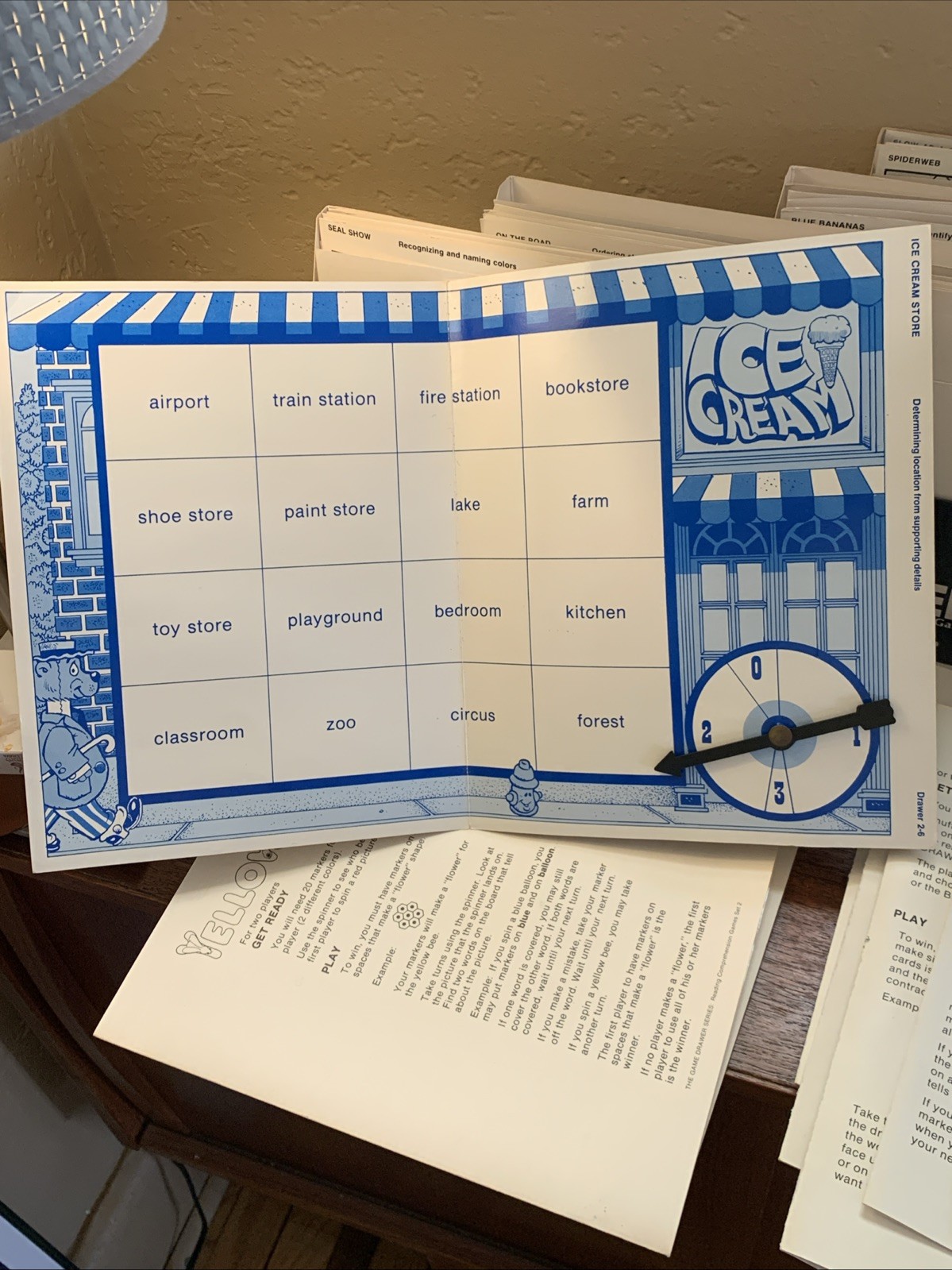 VINTAGE “THE GAME DRAWER” SETS 1,half 2,3,4,7,8-READING COMPRESSION SKILLS GAMES