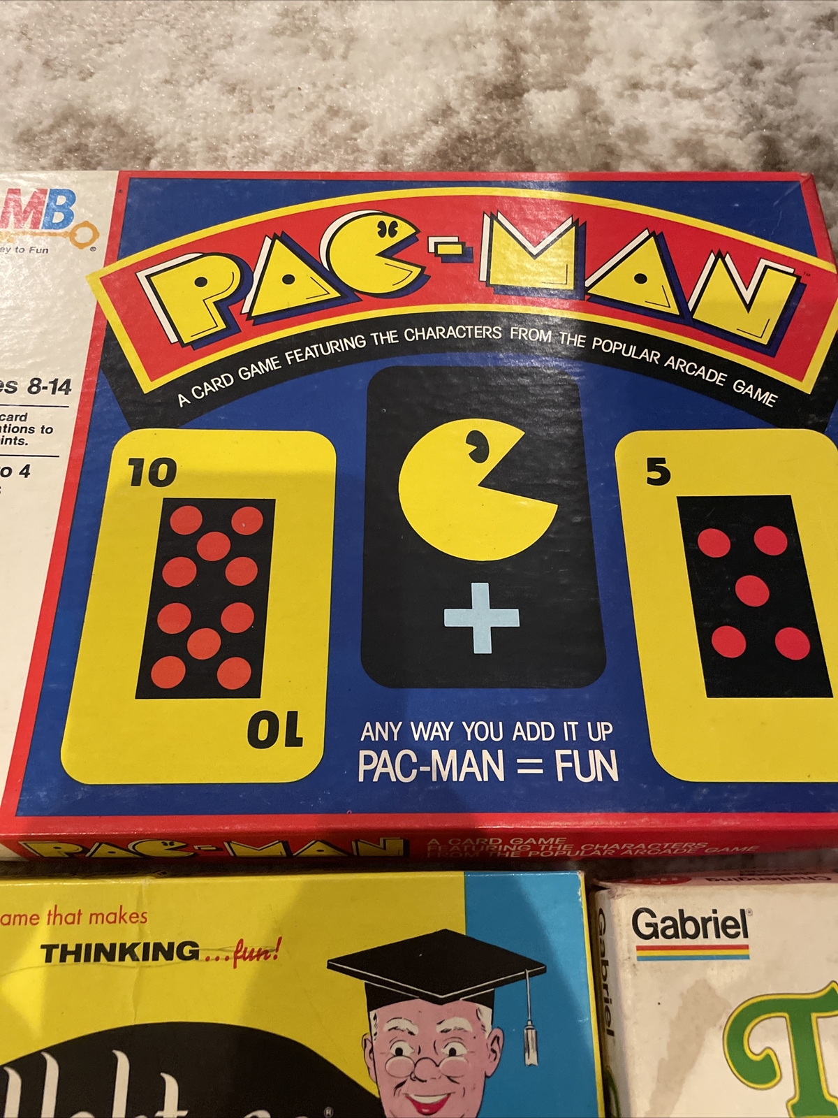 Vintage Lot Of Games Pac-Man Oonie Moonie Goonie Pocket Boggle Yahtzee Take 5