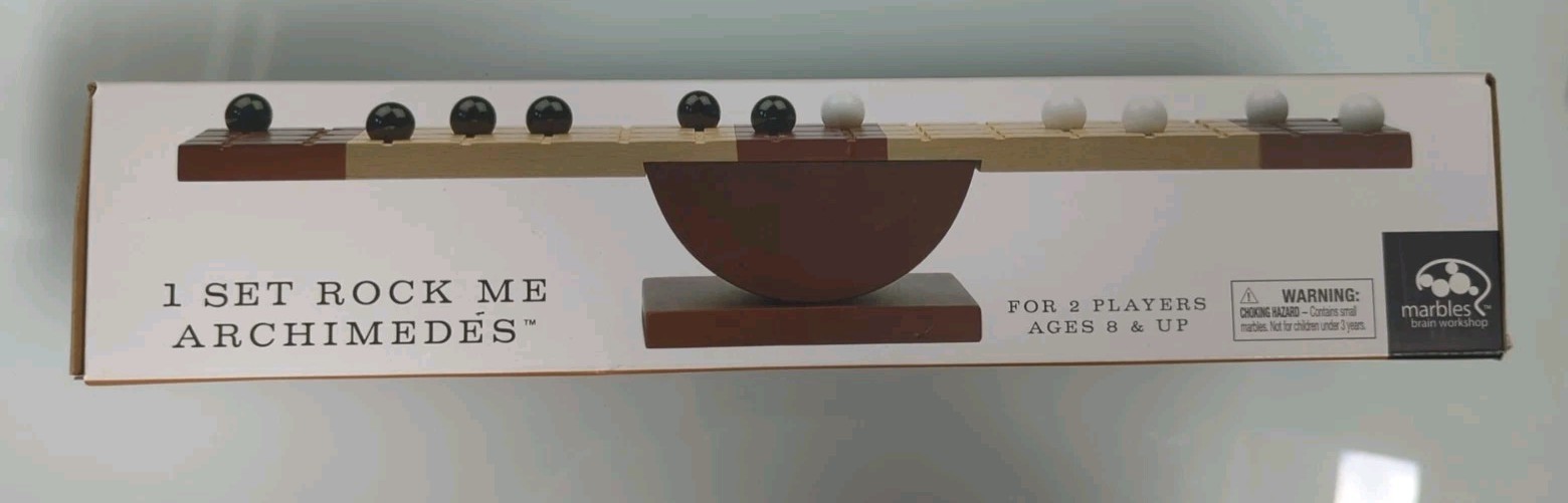 Marbles Brain Workshop Wooden Strategy Balance Game Complete w/ Box