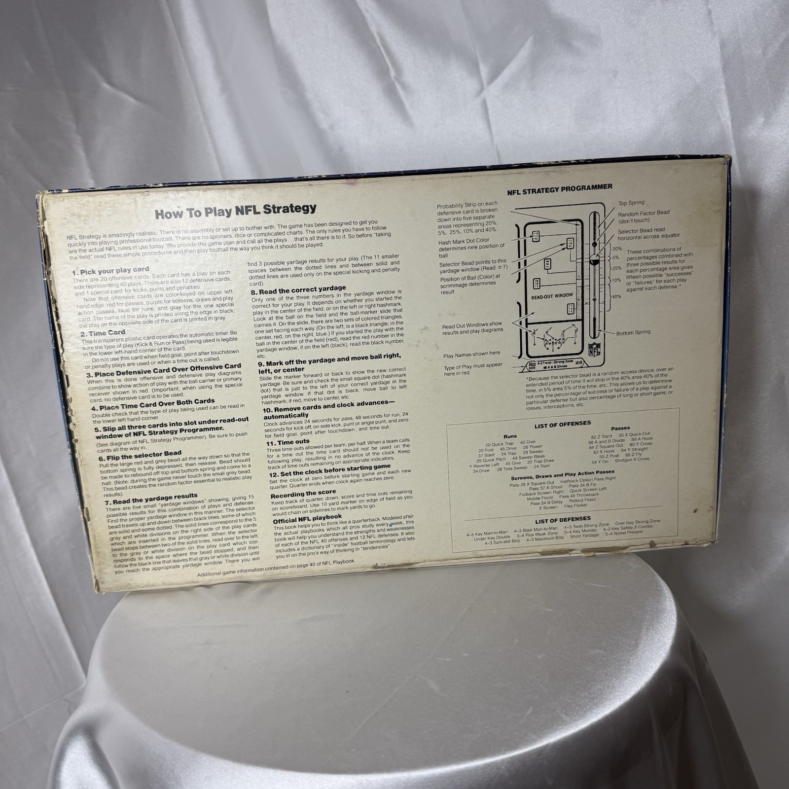 Vintage NFL Strategy Football by Tudor Games 1979/80 with original box PREOWNED