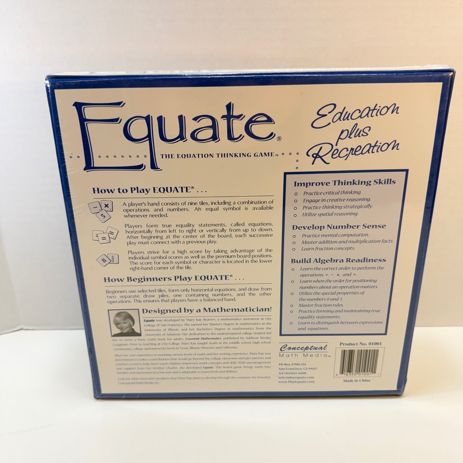 Conceptual Math Media Equate Board Game Math Thinking Game New