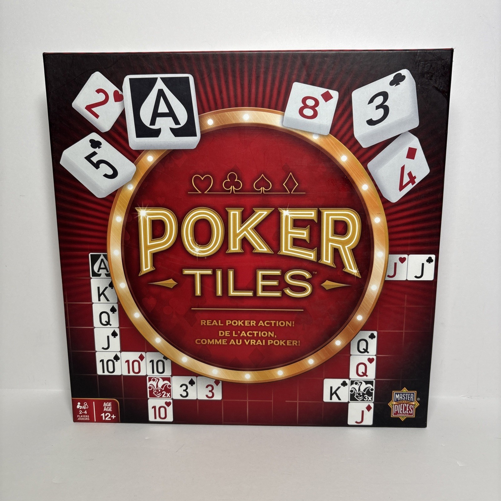 Masterpieces POKER TILES Board Game Strategy Tile Game Exciting Poker Action!