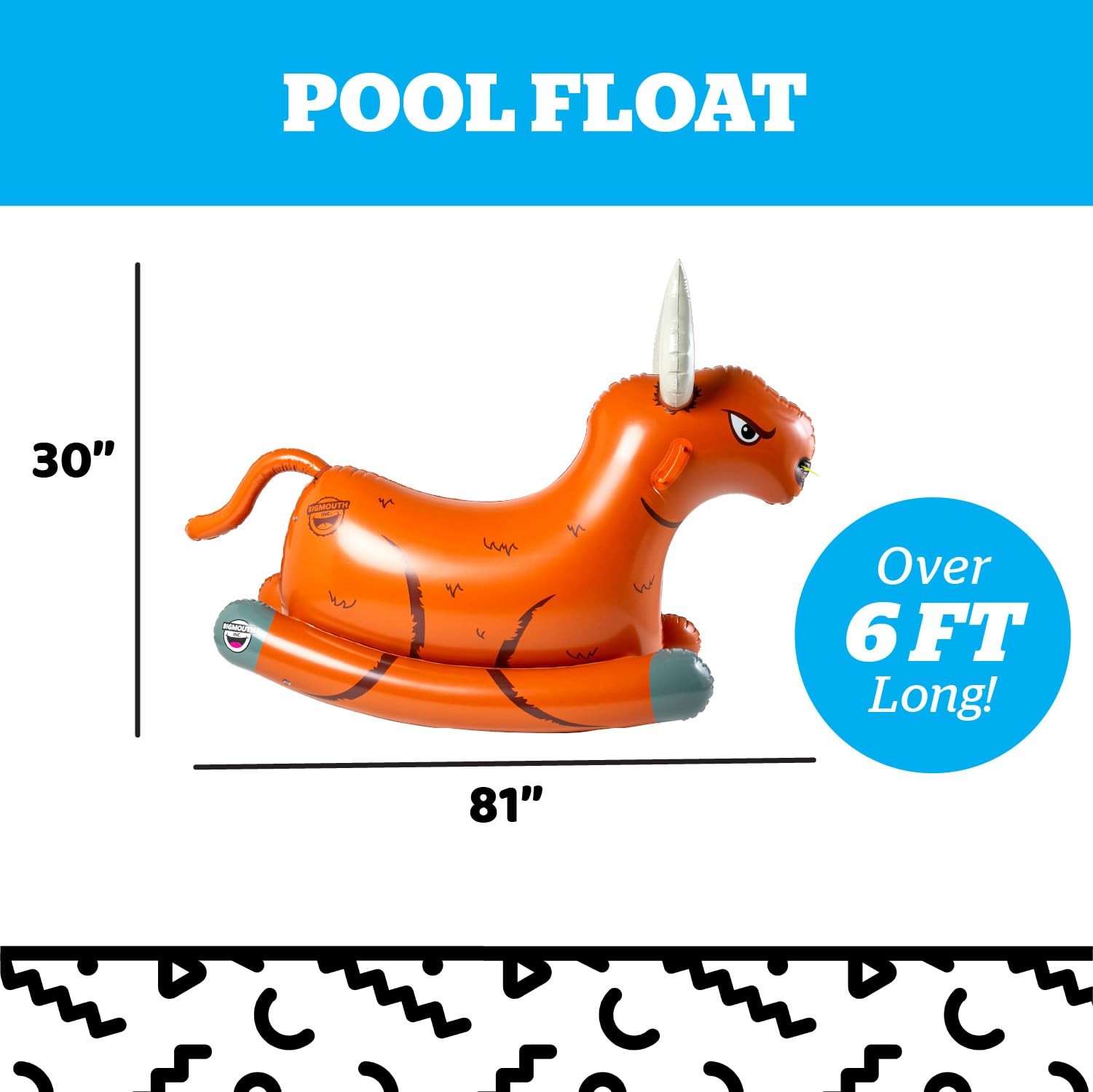 BigMouth Giant Bull Rocker Pool Float Inflatable
