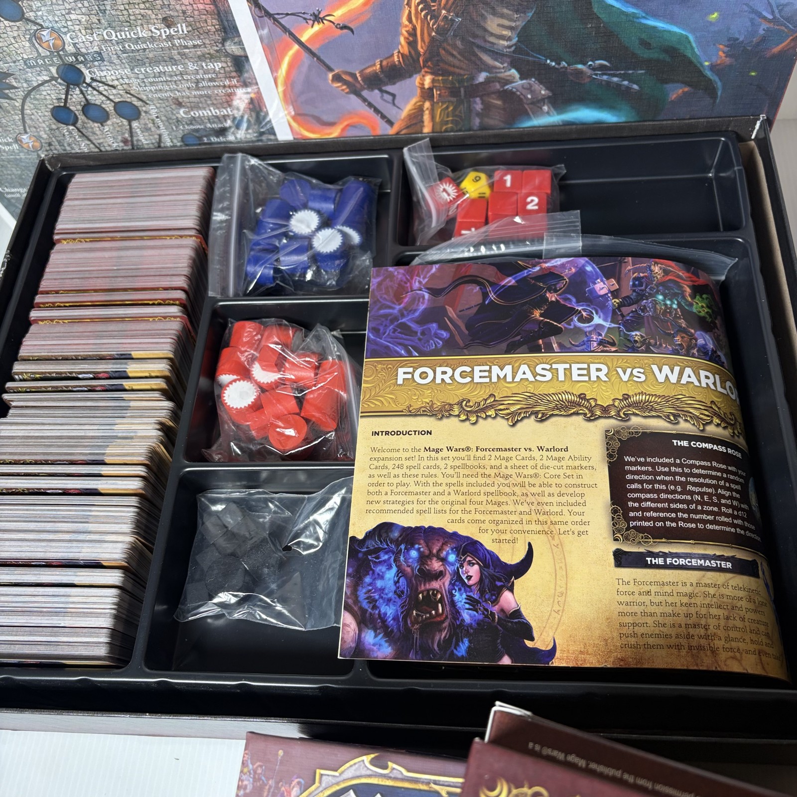 Mage Wars Academy Core Set & Expansions Lot Forged in Fire, Druid vs Necro &More