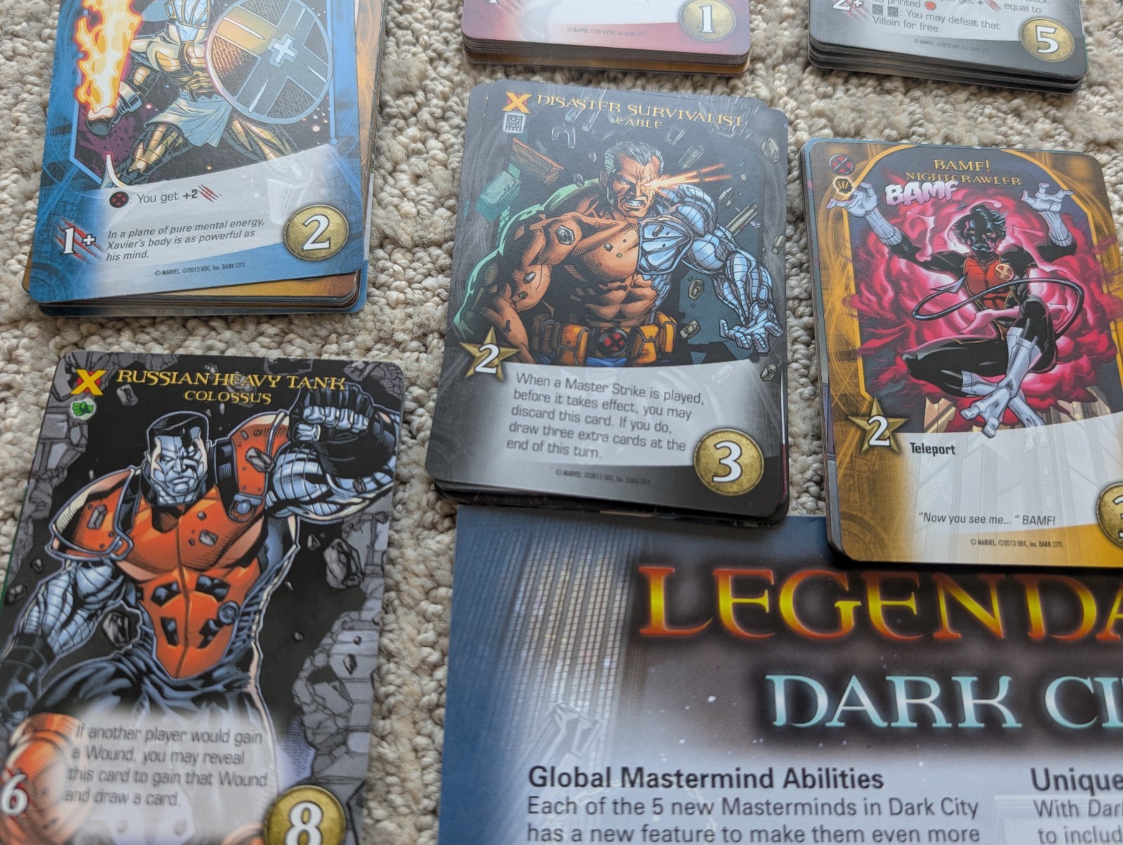 Legendary: Marvel Deck Building Game – Core game, Dark City Expansion, and GOTG