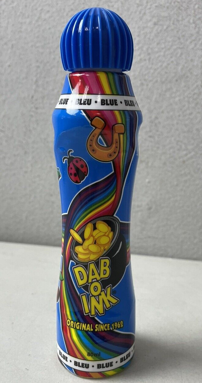 Dab-O-Ink 3 Ounce Bingo Markers Set of 6 Daubers Assorted Colors As Listed New
