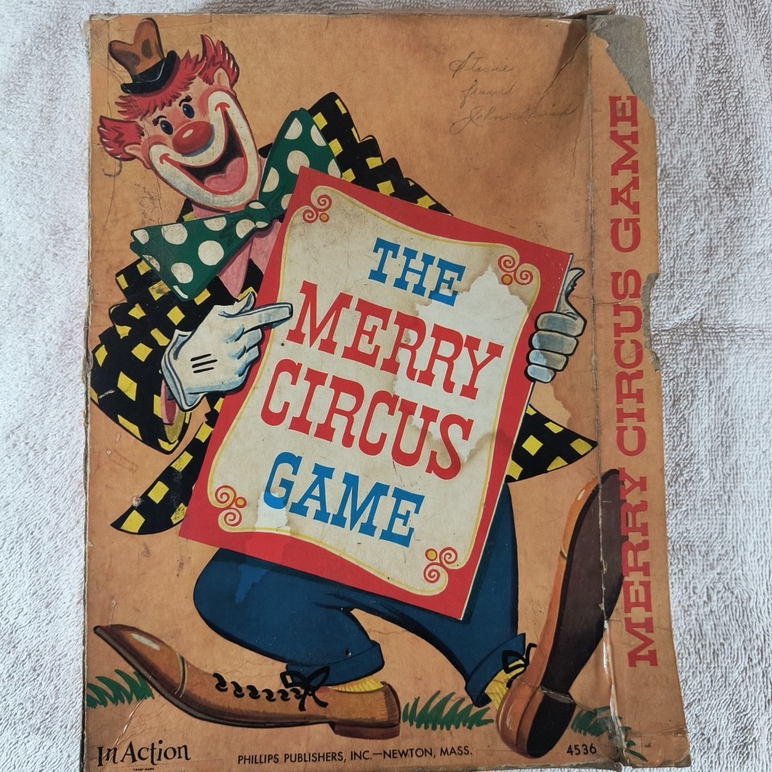 Vintage Merry Circus Game 4536 Phillips Publishers In Action Board Box Original