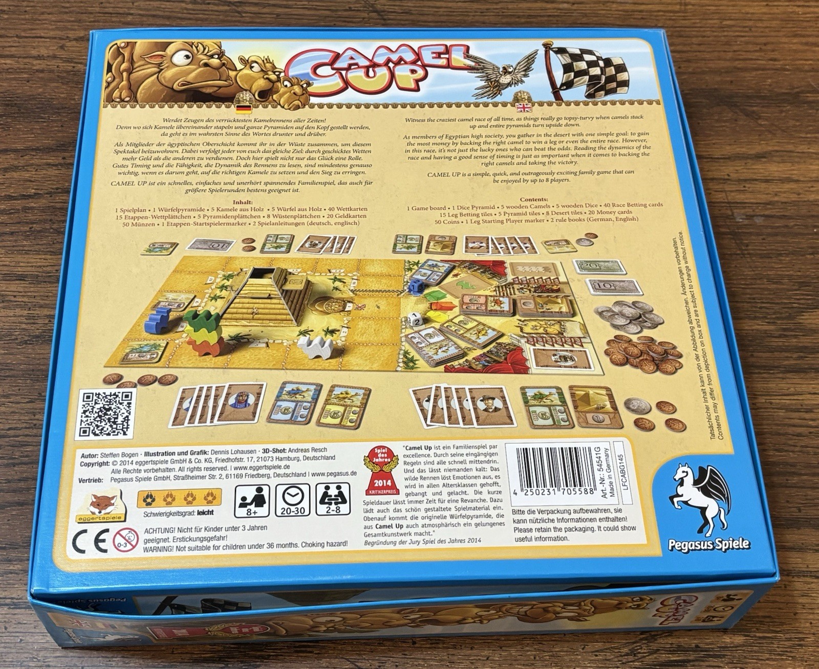 Camel Up Cup Board Game 100% Complete Pegasus Games Stephen Bogen