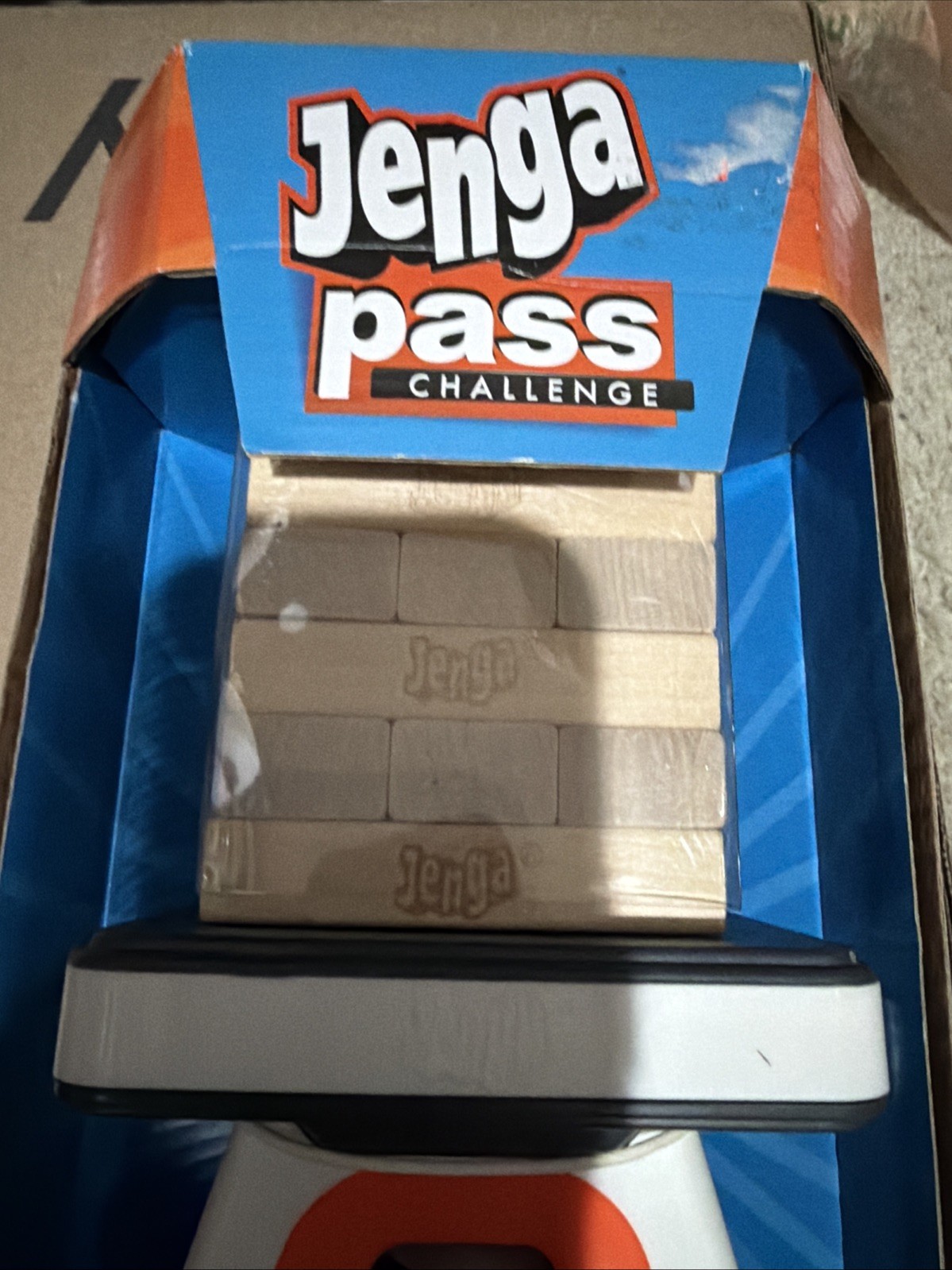 Hasbro Jenga Pass Challenge Game New in Box Wood Tower Strategy All Ages Gift
