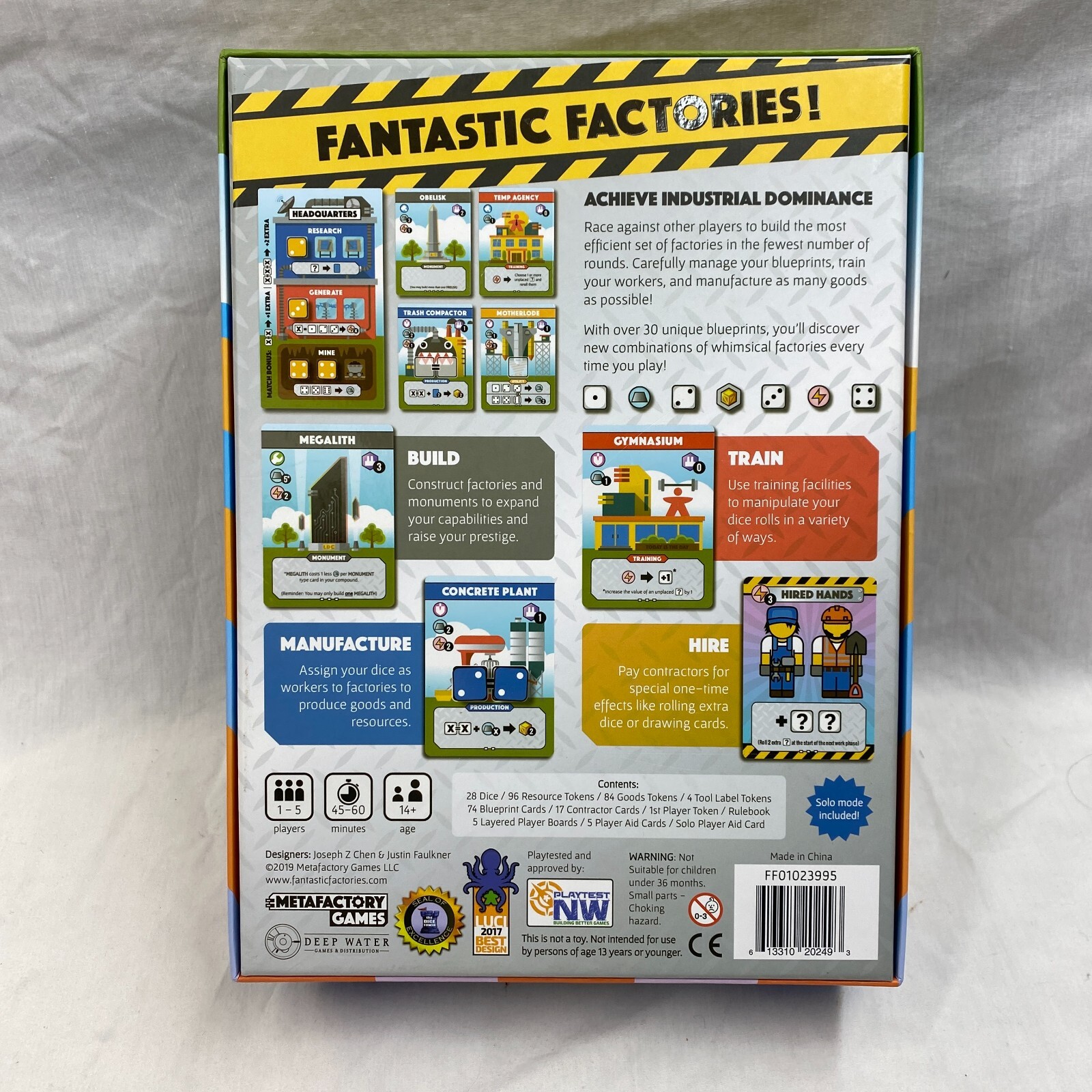 Fantastic Factories Board Game Deepwater Games 2019 EX/EX