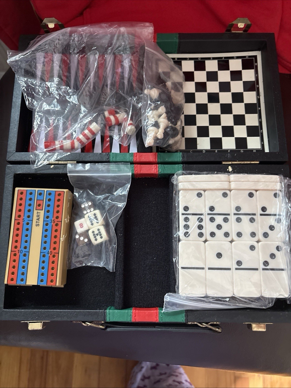 Excalibur Electronics 6-in-1 Game Pack Travel Board Games Complete