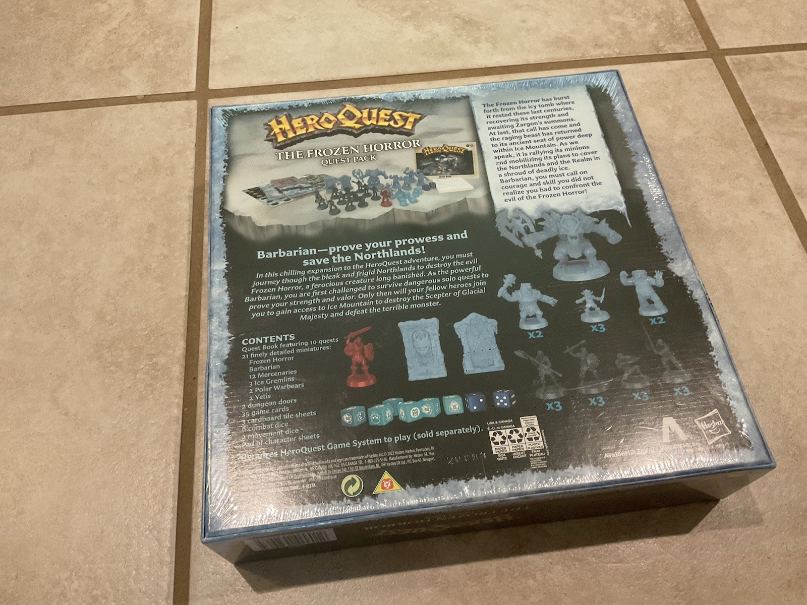 HeroQuest The Frozen Horror Table Top Game Quest Pack New Hero Quest Avalon Hill