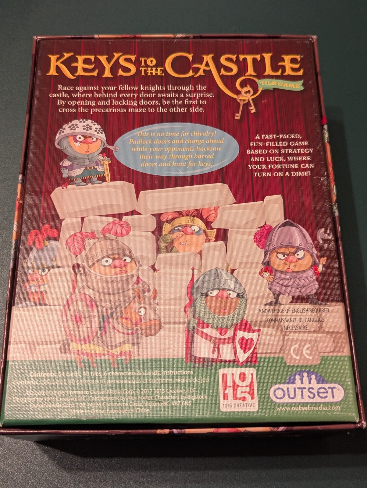 Outset ~ “Keys to the Castle” ~ Tile Game ~💯 Complete: Box Wear See Pic Game VG