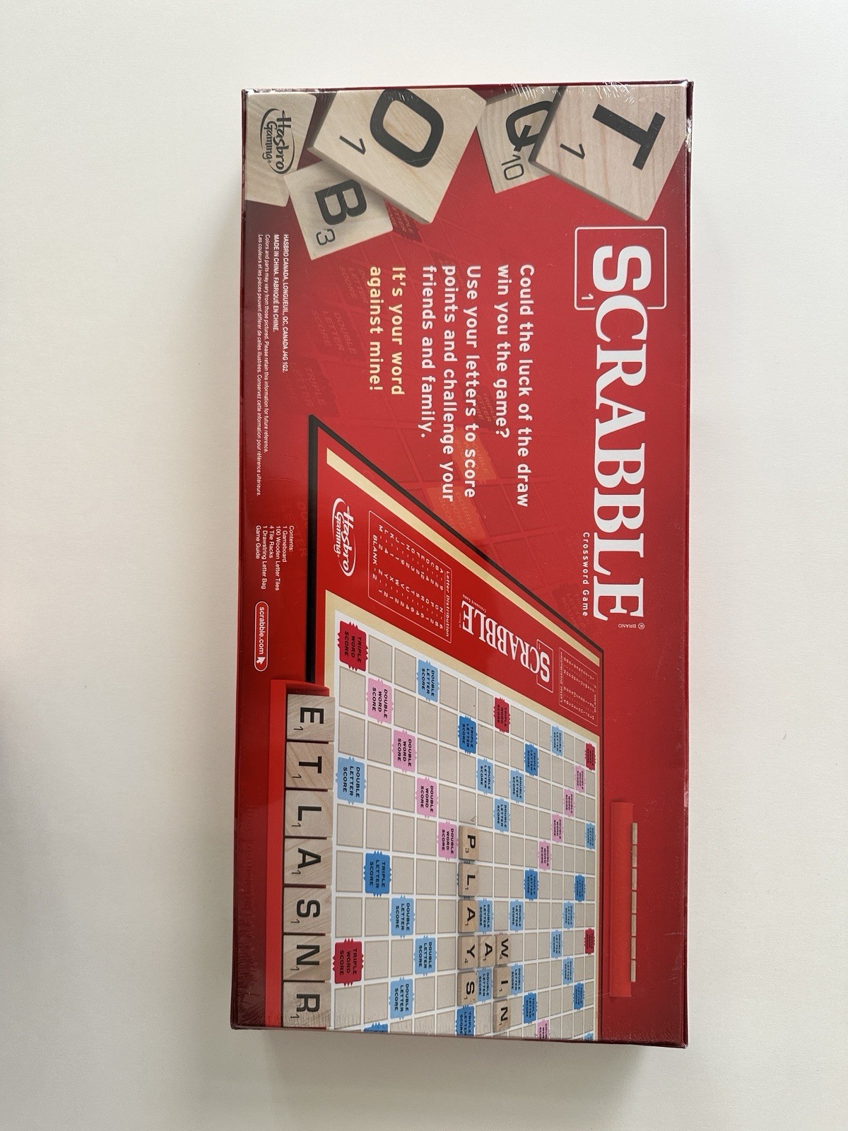 Hasbro Gaming Scrabble Crossword Game Every Letter Counts Made in USA New Sealed