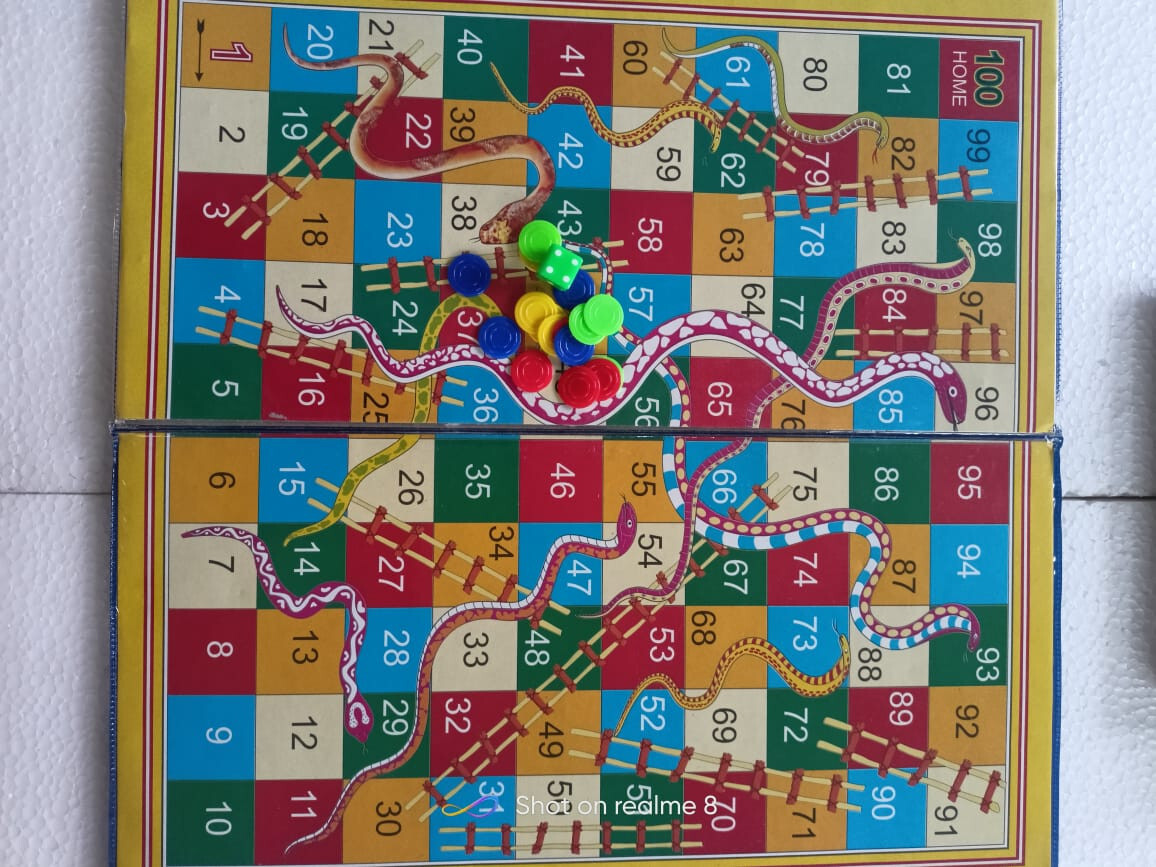 Ludo Snake & ladders 35 x 35 cm Traditional FAMILY Board Games PACK OF 1 f/d-s