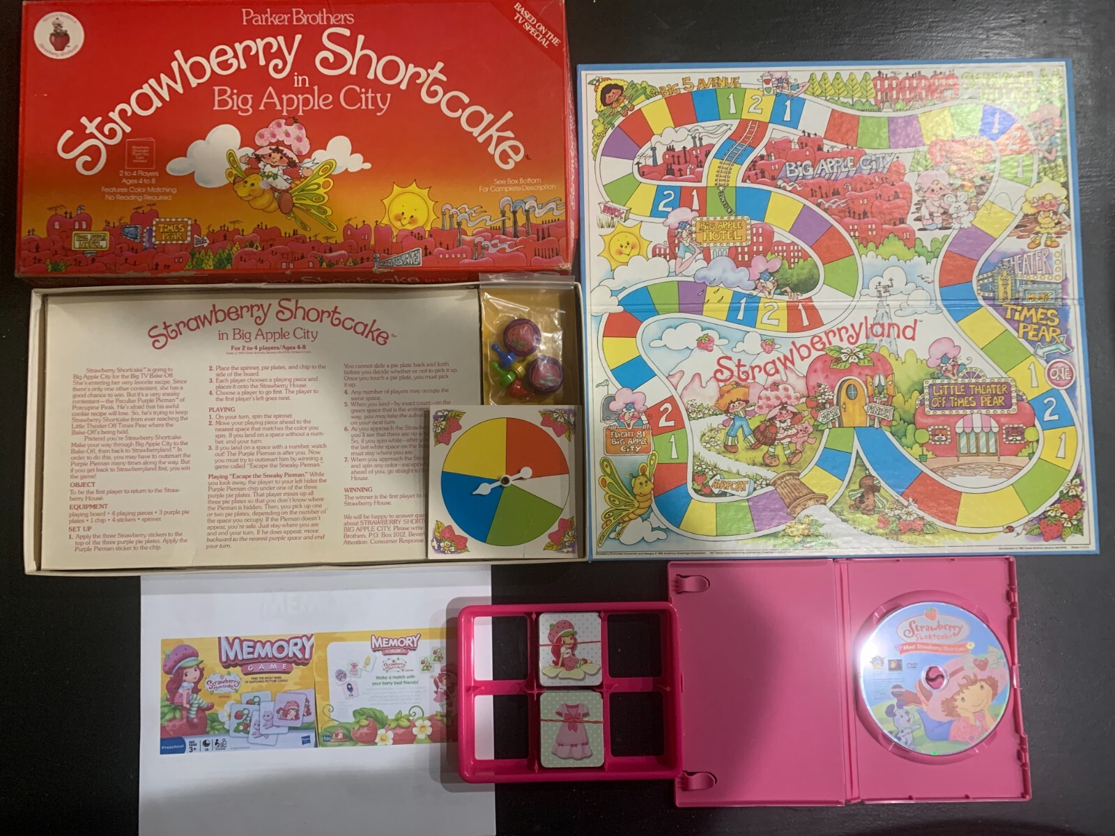 1981 Strawberry Shortcake In Big Apple City Game COMPLETE+Match Game+Meet SS DVD