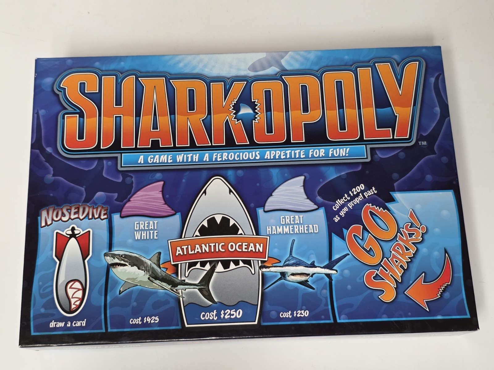 SHARKOPOLY, COMPLETE GAME FEROCIOUS APPETITE FOR FUN.