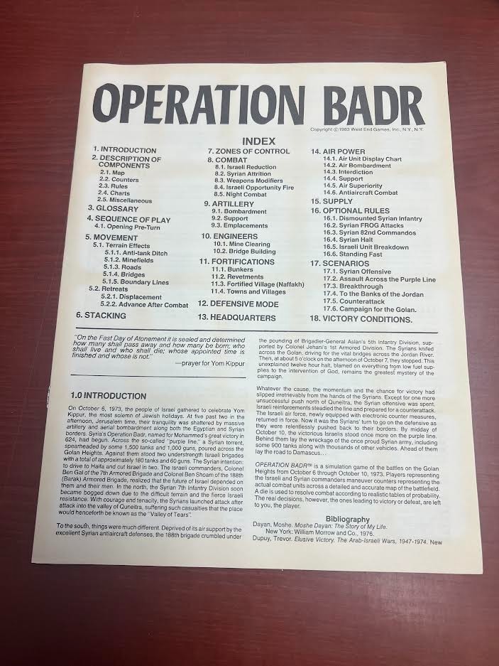 Lot of (2) West End War Games – South Mountain MOSTLY UNPUNCHED & Operation Badr
