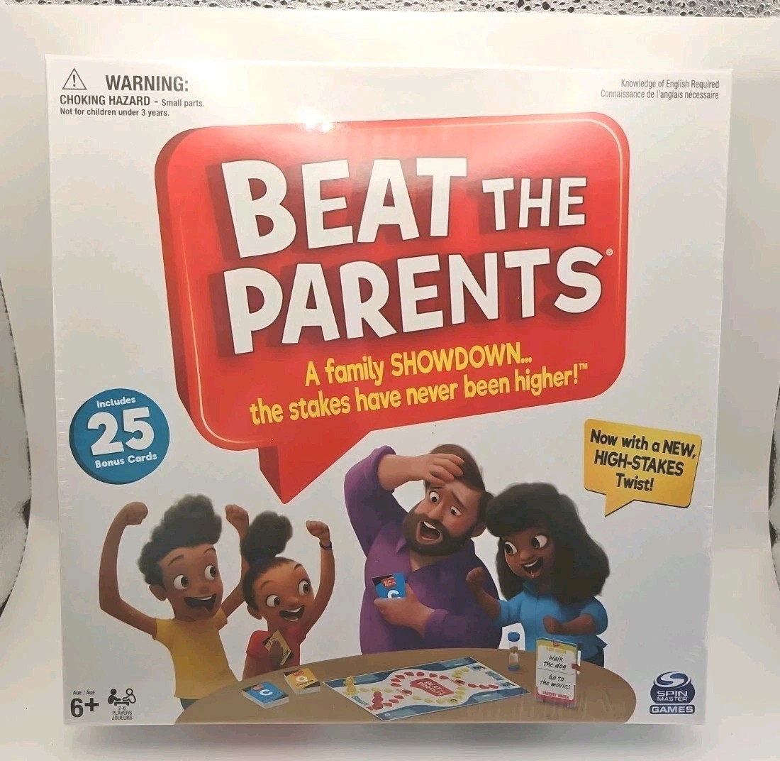 Beat The Parents Classic Family Trivia Game Kids Vs Parents w/25 Bonus Cards NEW