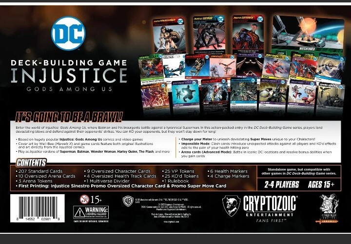 DC Deck-Building Game: Injustice – Cryptozoic – New! Stand alone