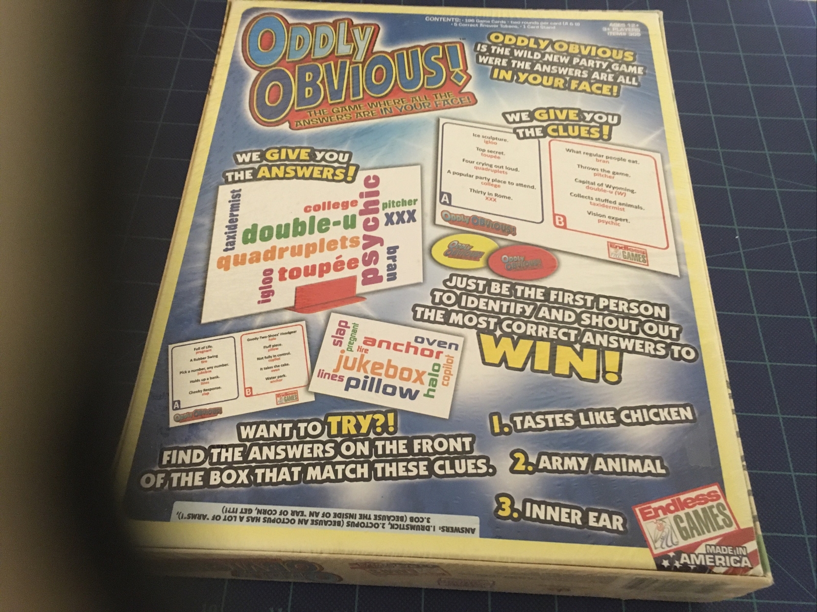 Game ‘Oddly Obvious’ Board Game Answers Are In Your Face At Home Family Fun