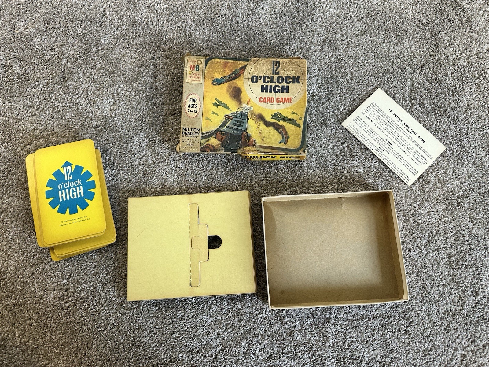 Card Game 12 O’clock High by Milton Bradley 1965 Vintage Complete 40 Cards VTG