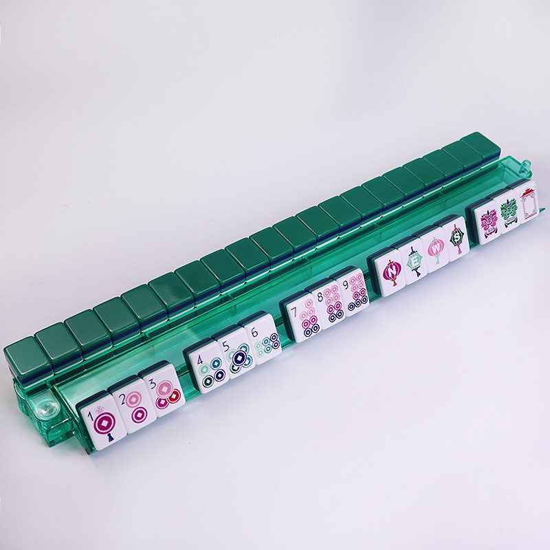 NEW! Vibrant Layered Mahjong Tiles – Full American Set 160Tiles – Green acrylic