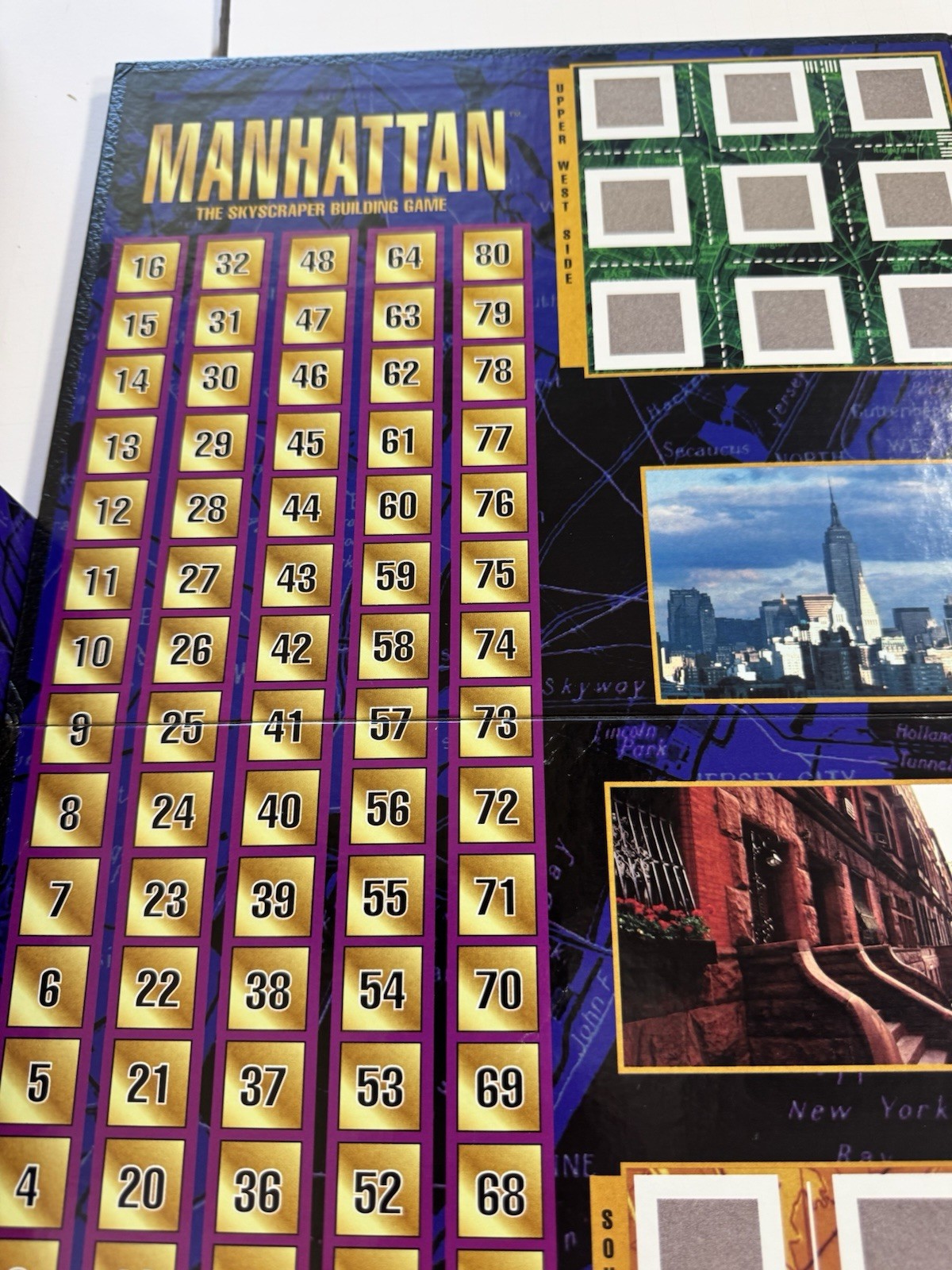Complete- VTG Manhattan Mayfair Games Board Game 1996 Skyscraper Building