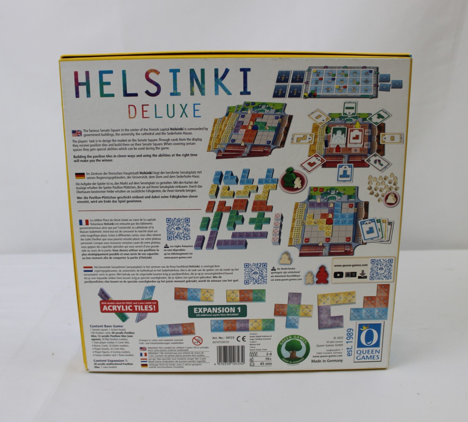 Helsinki Deluxe Game 2022 Queen Games Complete in Box