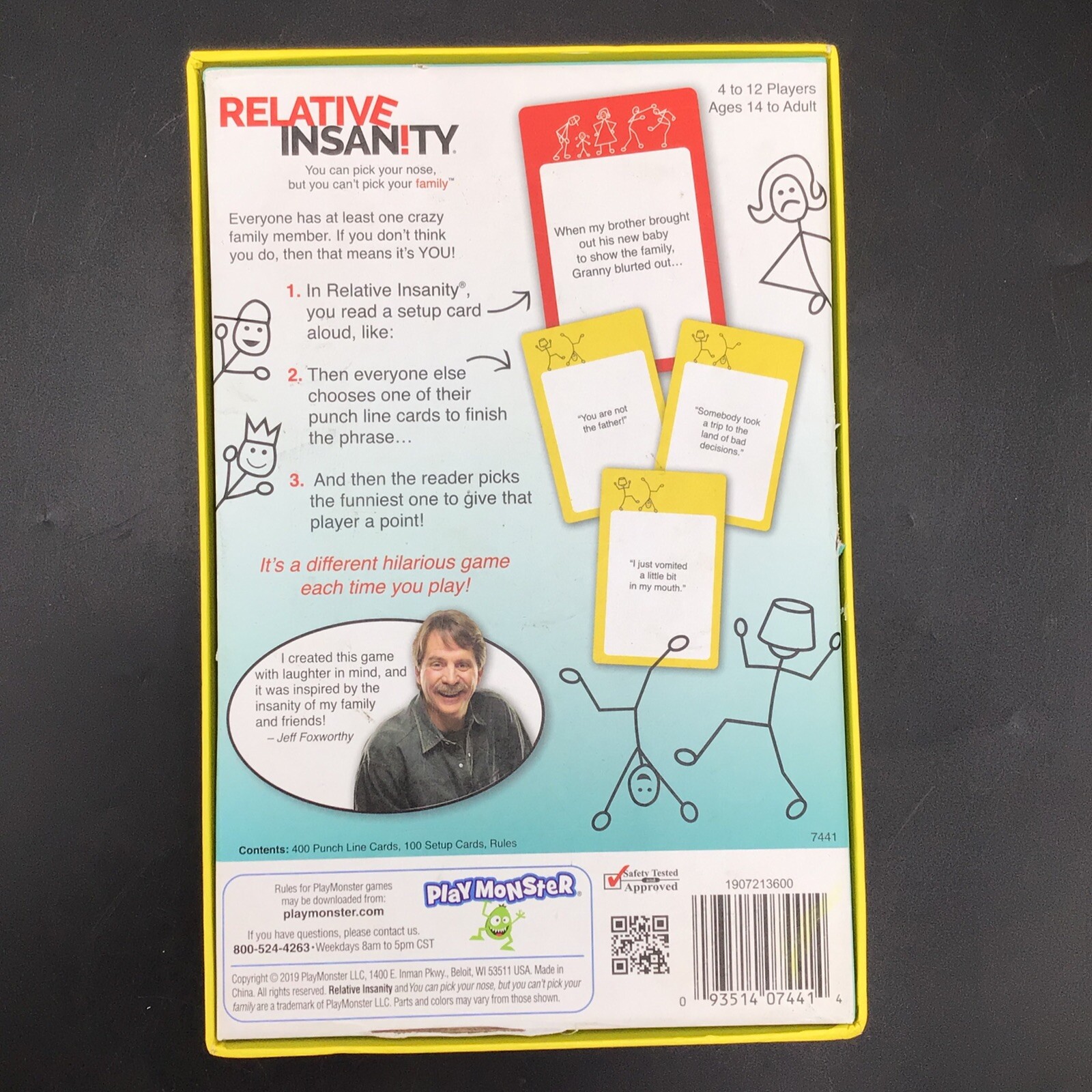 Relative Insanity Party Game Play Monster Created by Jeff Foxworthy | COMPLETE