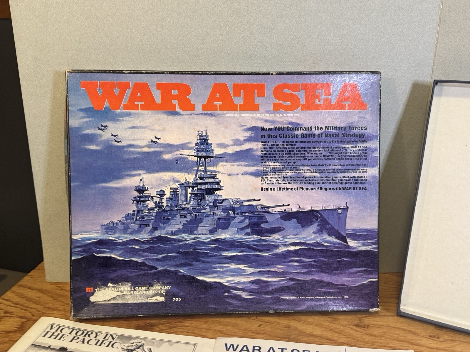 WAR AT SEA Avalon Hill 1976 Complete – Unpunched