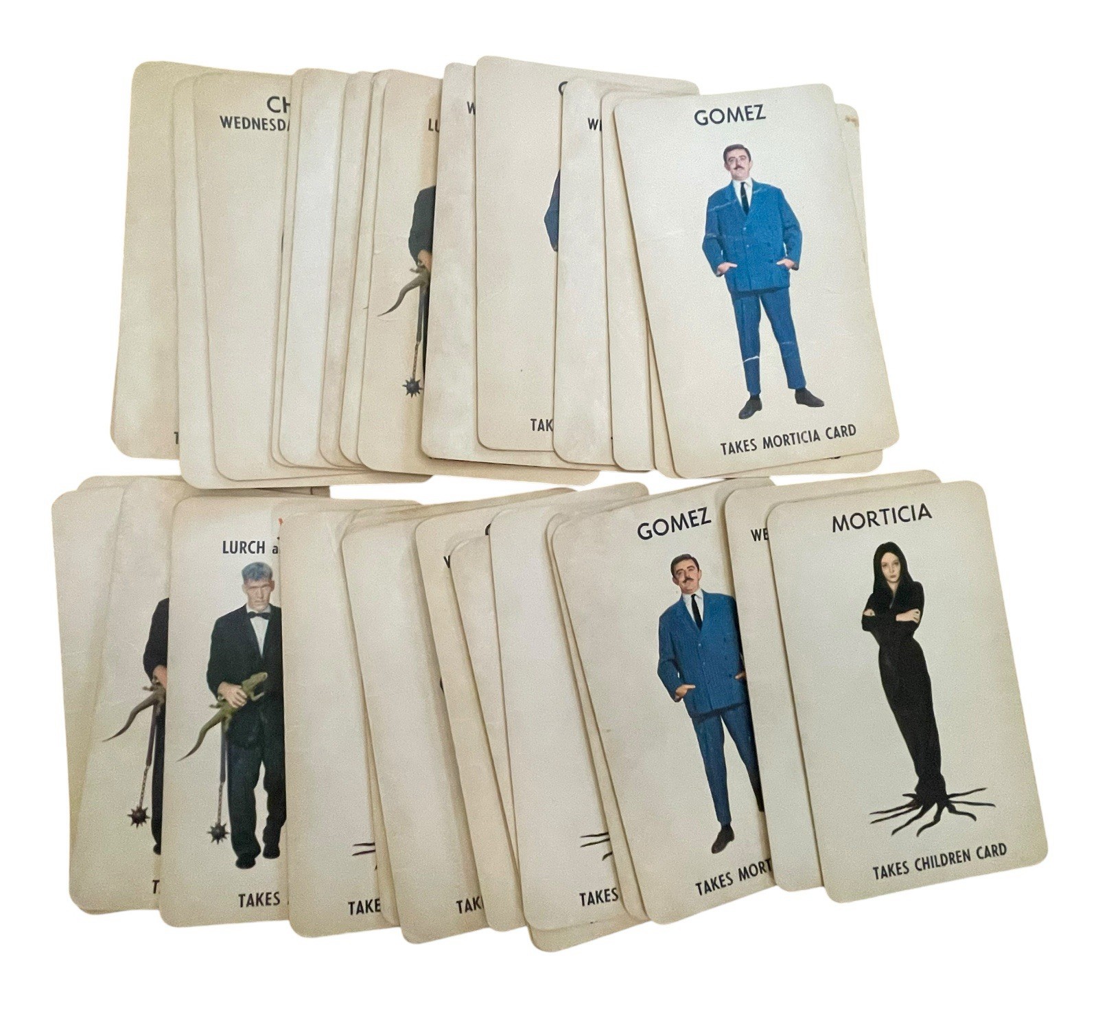 Vintage 1965 Addams Family Card Game M Bradley Complete Instructions Halloween