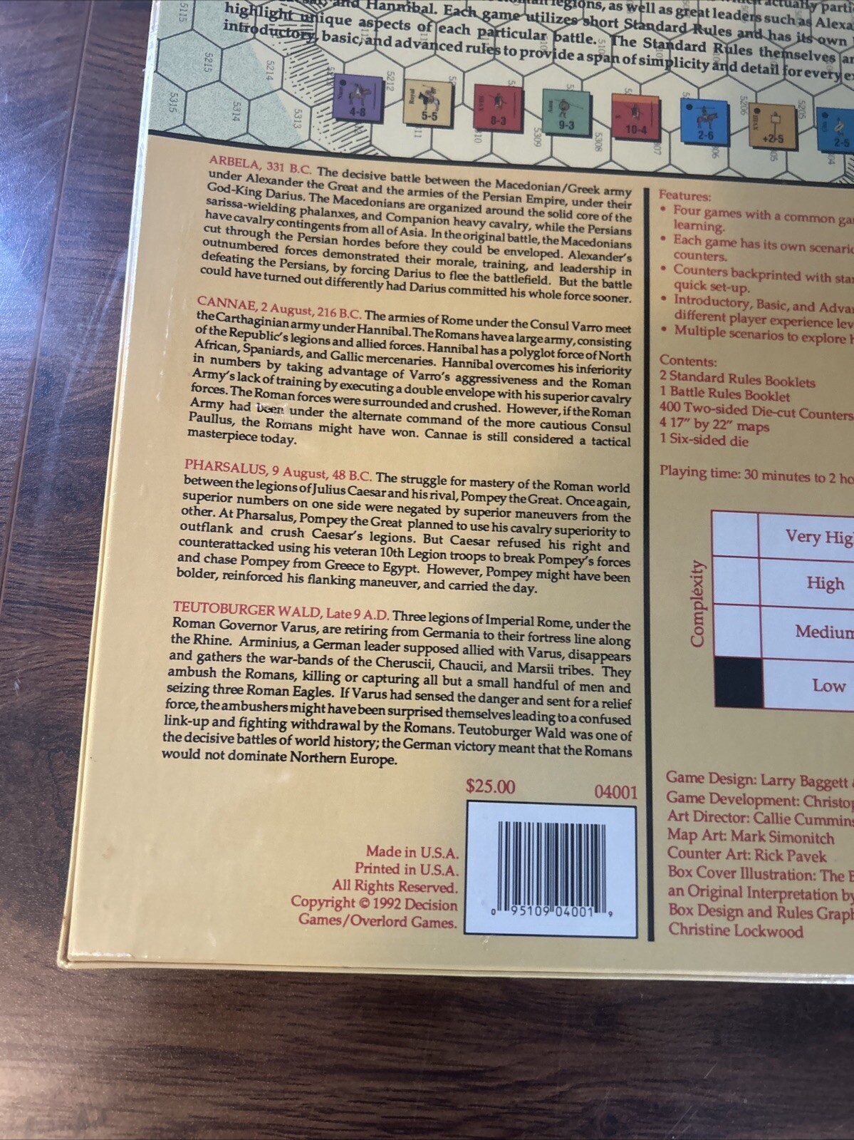 Four Battles of the Ancient World – Decision Overlord Games wargame New & Sealed
