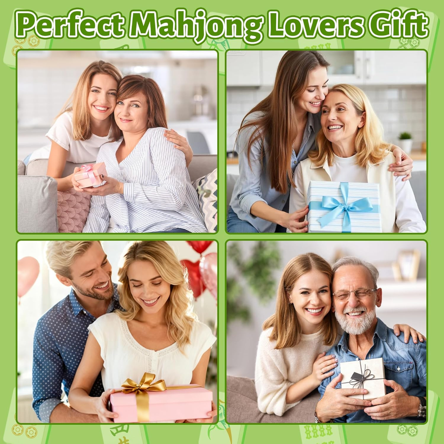 Mahjong Gifts Set for Women & Men – 36PCS Mahjong Party Favors with 18 Funny Pen