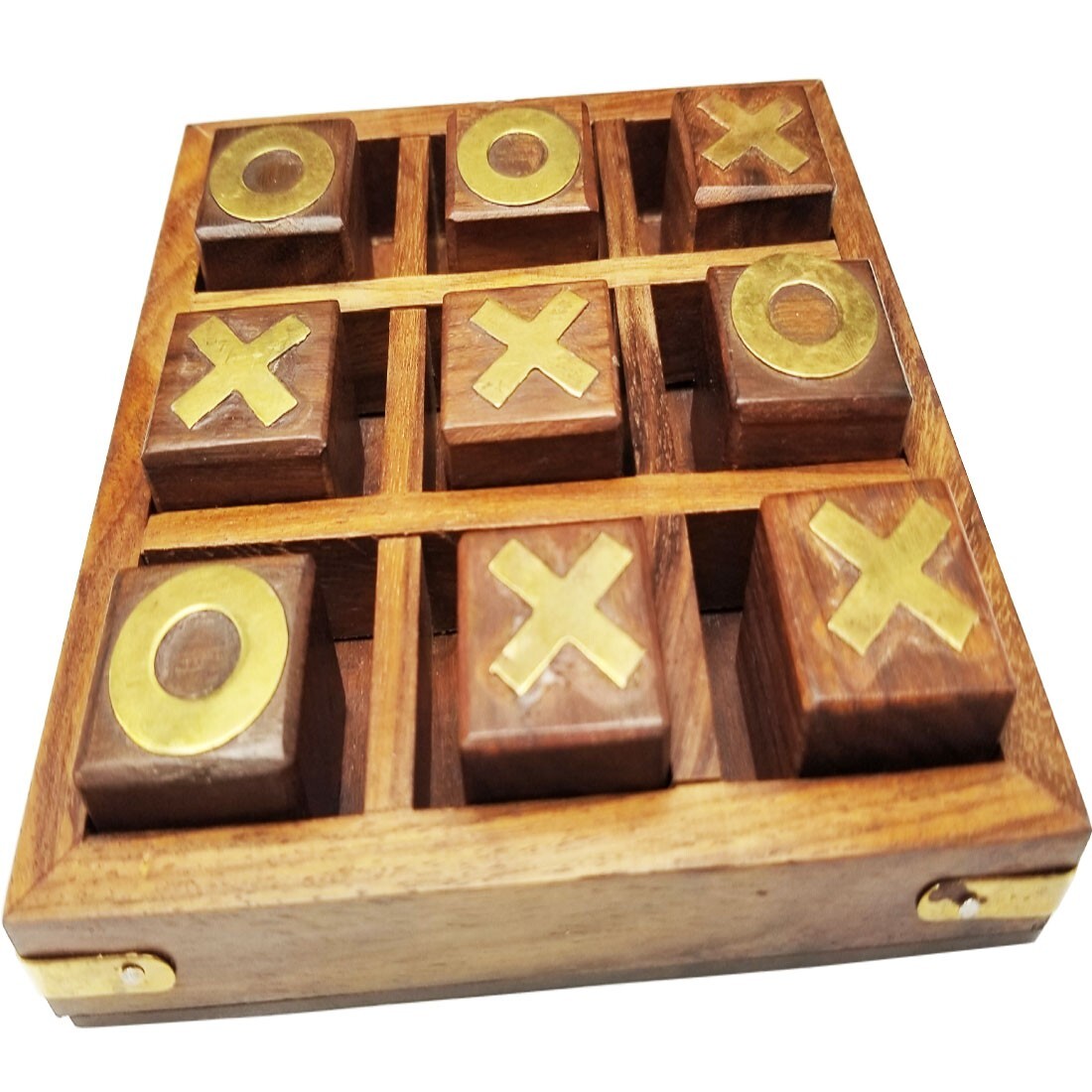 Higrade Tic Tac Toe Handmade 6″ Wooden Game For Kids Party Families Stress Reliv