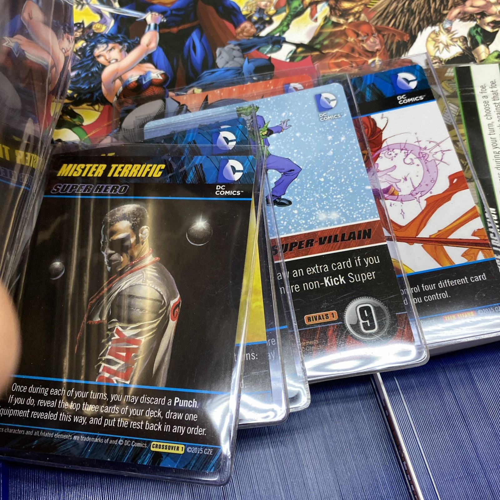 dc deck building game Card Lot With Box Loaded