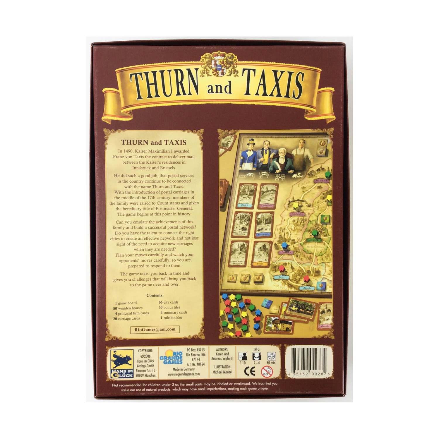 Rio Grande Thurn and Taxis Collection #1 – Base Game + 2 Expansions! VG+/EX