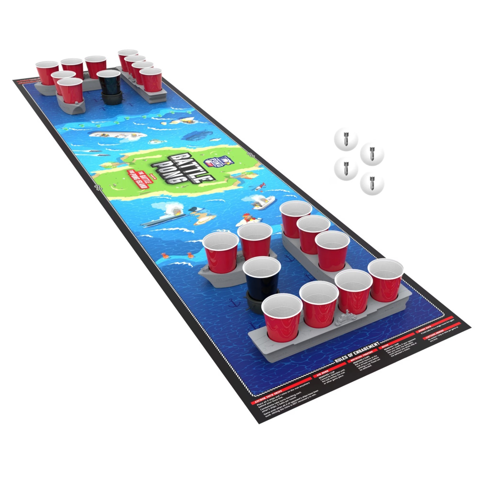 Battlepong USA 250th Edition Party Beer Game Sink It Drink It Tabletop 2 Players