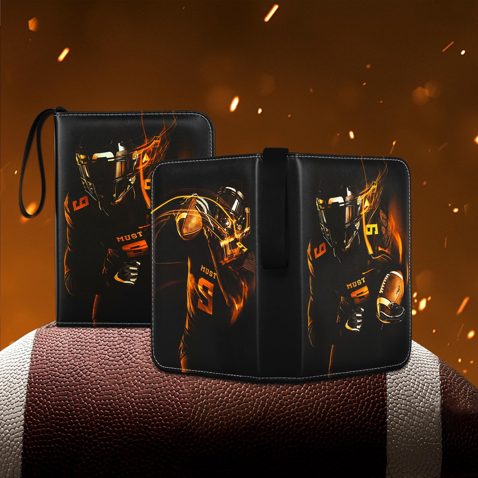 RONMONG Football Card Binder,2025-2026 Sports Trading 990, football-style 1