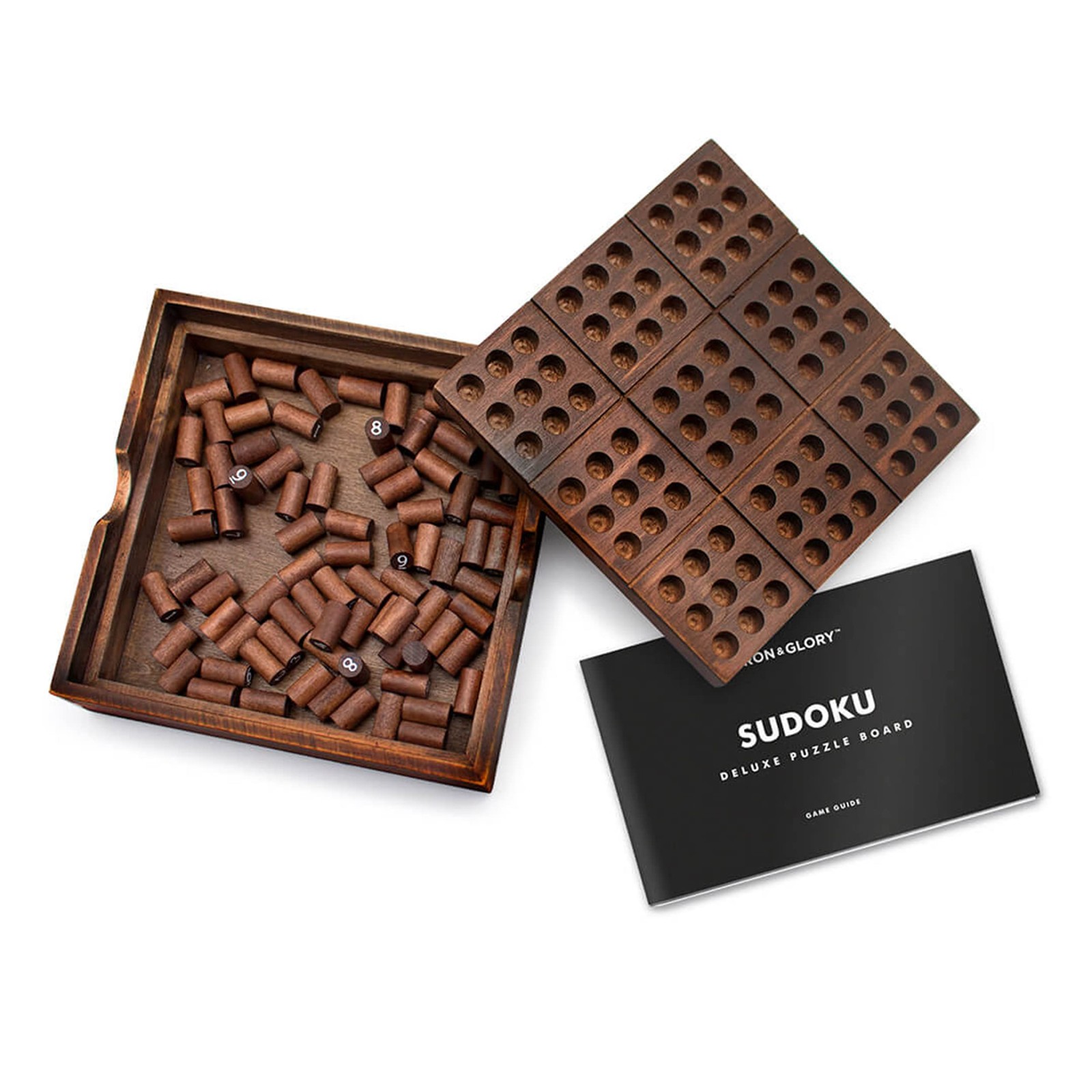 Iron & Glory Wooden Sudoku Board Game – Wooden Sudoku Puzzle – Brain Teaser Game