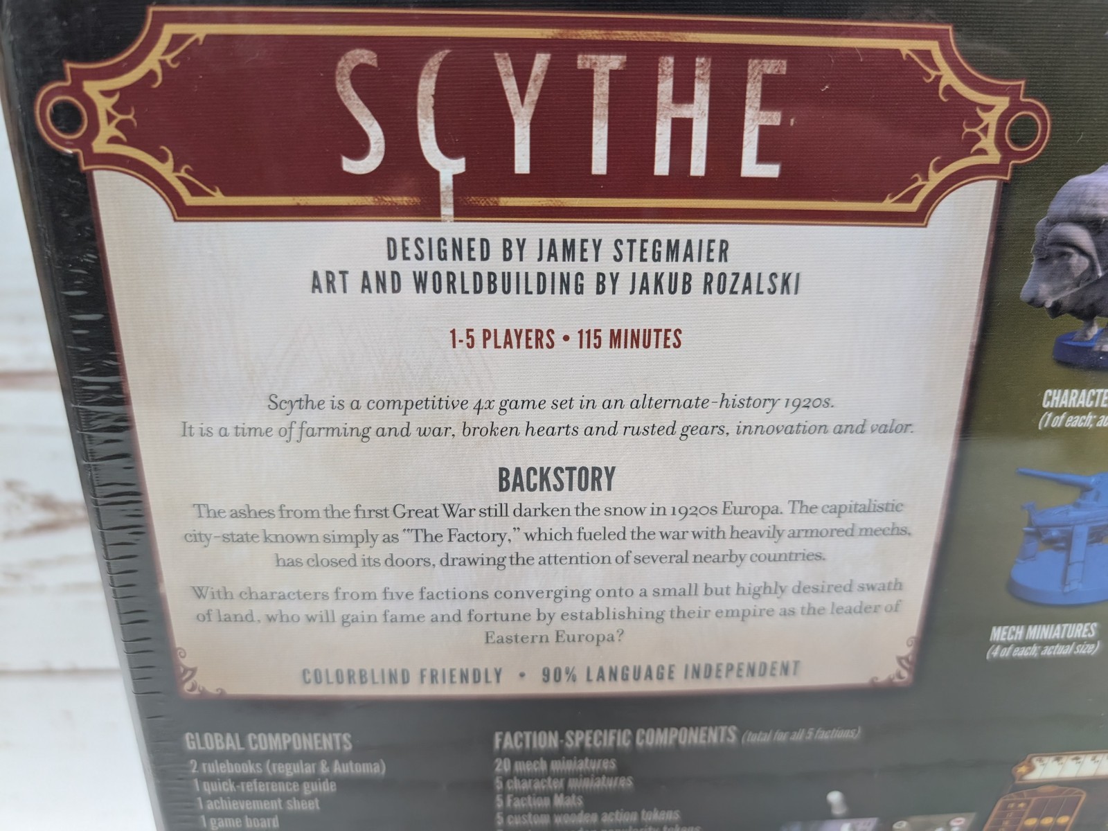 Scythe Board Game 2015 Stonemaier Games NIS Alternative History Mechs