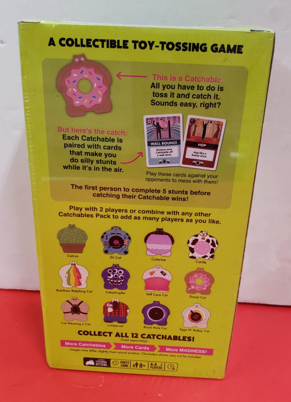 Asmodee Exploding Kittens: Catchables W/ Donut and Lumber Cat Full Game 2- Pack