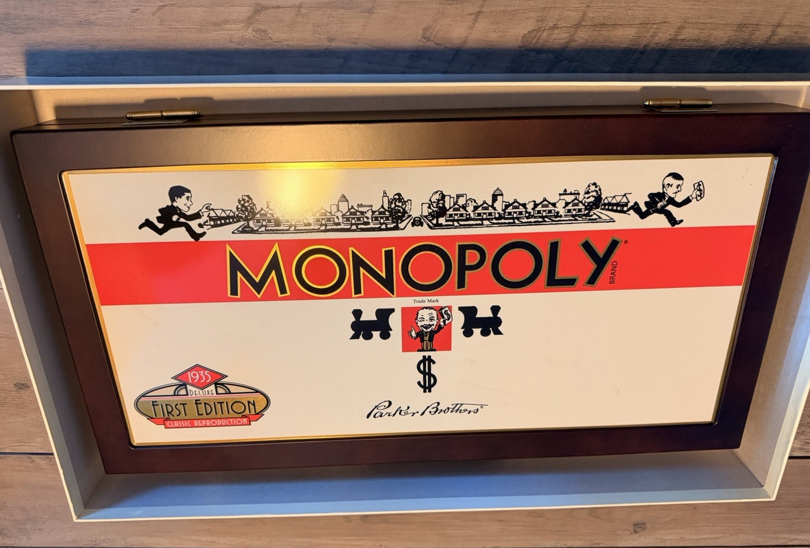 Monopoly Deluxe First Edition 1935 Reproduction 2005 Wooden Case Complete PB