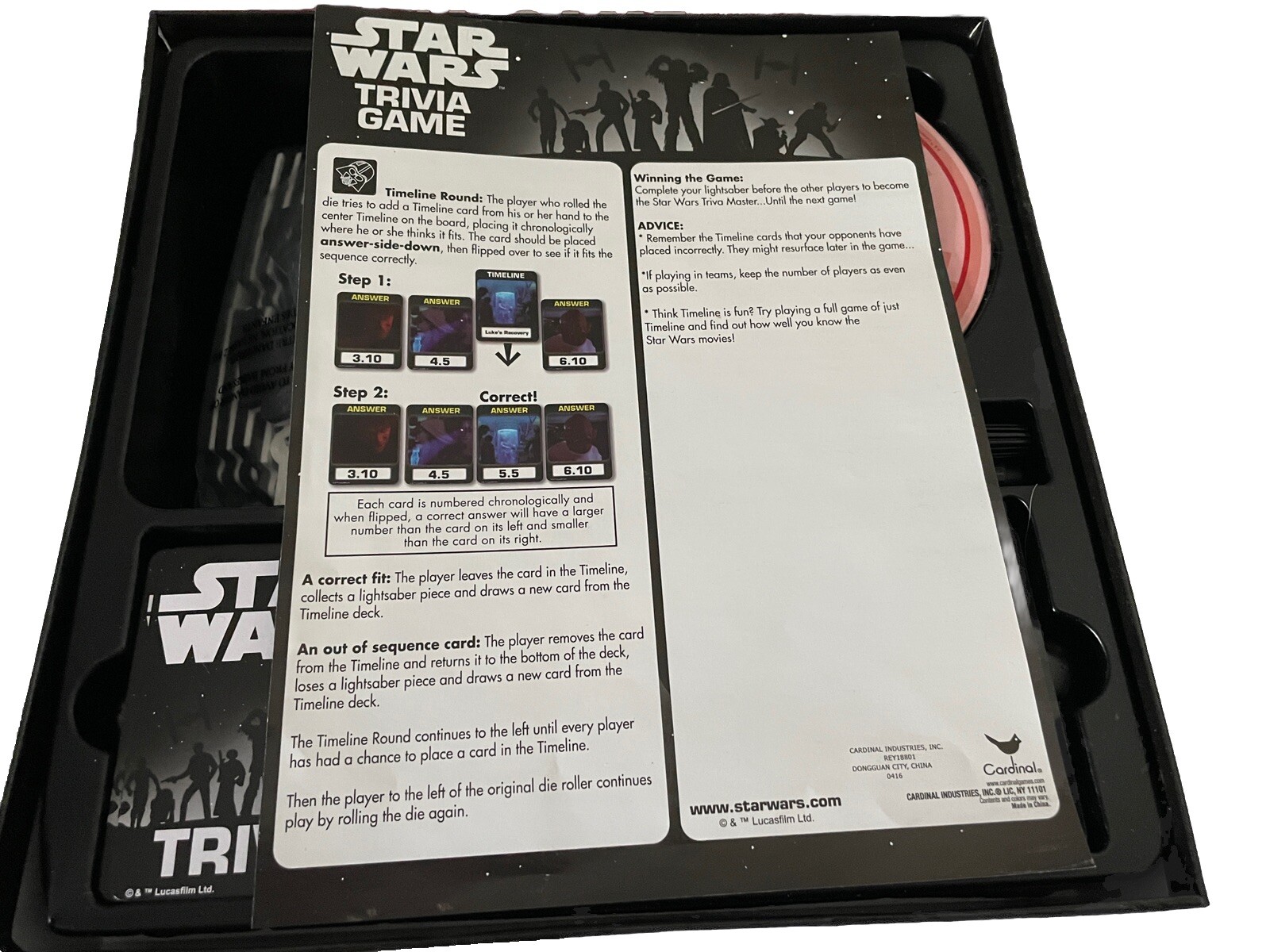 Disney Star Wars Trivia Game 650+ Questions Includes Top Trumps Supercard
